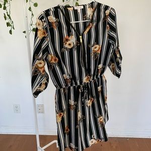 cute floral striped stella tweed dress